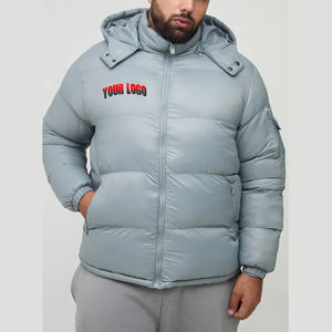 Chaqueta Acolchada Ligera con Logotipo Personalizado en la Parte Delantera para Hombre, Relleno de Algodón de Alta Calidad, Cuello Alto, Impermeable, Transpirable, para Invierno - Product Image 1