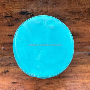 Nouvel arrivage de boîte de rangement cosmétique de maquillage élégant en cuir repoussé à la main, boîte de rangement de salle de bain vanité couleur turquoise - Product Image 5