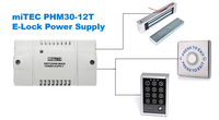 MiTEC Mini taille AC 110V 240V à DC 12V 3A alimentation à découpage pour le contrôle d'accès