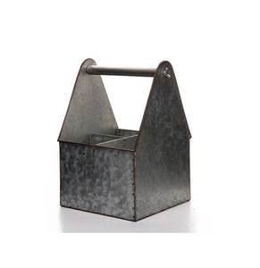 Porte-bouteilles de vin en métal industriel, rectangulaire, multi-compartiments, durable, organisateur de cuisine, type support avec poignée - Product Image 3