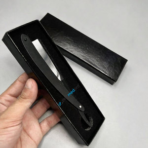 Rasoir turc en acier inoxydable avec logo personnalisé, rasoir droit pour le visage et le corps, avec boîte d'emballage - Product Image 4