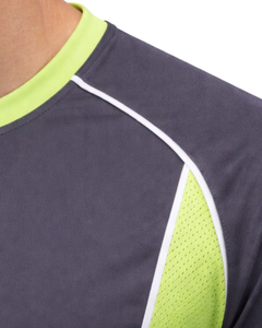 Men Dark Grey Green Sports TShirt & <b>Shorts</b> Set Breathable Quick Dry Gym Wear Athletic Running Training Activewear Outfit Set - Product Image 5