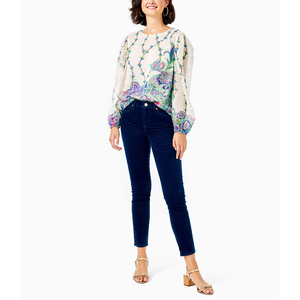 Best Selling <b>Women</b> Breathable Denim Street Pants High Waist Skinny Jeans Top Quality Customized Washed Ladies Jeans OEM - Product Image 2