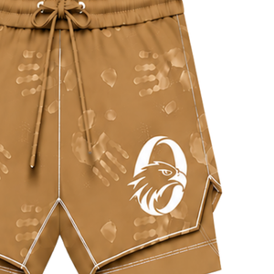 Camel Brown <b>White</b> <b>Swim</b> <b>Shorts</b> Lightweight Quick Dry Breathable Drawstring Waist Training Performance Athletic Swimming Sports - Product Image 4