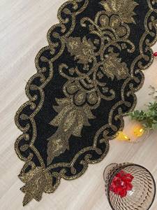 Boho Beaded <b>Table</b> <b>Runner</b> Handmade Decorative Tablecloth for <b>Dining</b> Room Wedding Party and Home decor traditional design - Product Image 6