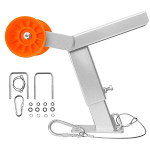 Supporto per verricello per rimorchio barca regolabile in altezza (14,3-21,6 pollici) con rulli e bulloni a U per montaggio su barre da 2-3 pollici x 3-4 pollici - Product Image 1