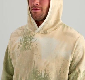 Hoodies de pêche respirants et légers blancs avec cordon de serrage ajustable pour hommes, en bambou, sublimation - Product Image 4