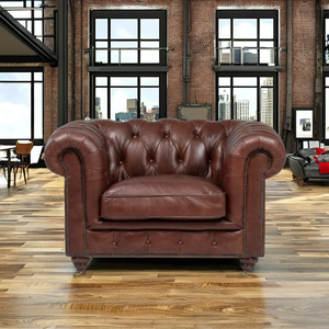 Canapé d'angle moderne en cuir véritable à trois places avec design en forme de S, prix abordable, taille standard d'un canapé simple - Product Image 2