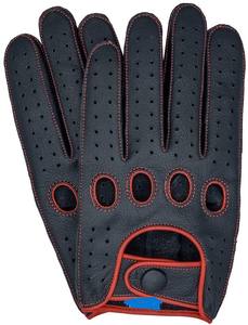 Gants de conduite thermiques à écran tactile en cuir véritable 100 % pour hommes et femmes, respirants, doublure en soie écologique, sport - Product Image 3