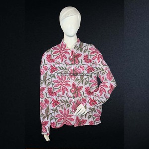 2026 Women's Cotton Bohemian Woven Printed Shirt Block Print Customized Size <b>Sweet</b> Style Party for Beach - Product Image 6