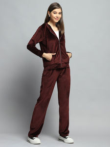 Stylish Ladies Hooded <b>Velour</b> <b>Tracksuit</b> Matching Set Drawstring Closure Quick Dry Soft Casual Two Piece Sportswear Winter Fleece - Product Image 6