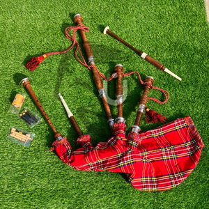 UNBRIDLEDS INDUSTRY - Gaita Escocesa Profesional de Madera de Palisandro Marrón, Tamaño Completo, con Accesorios de Plata y Cobre, Personalizable, de Primera Calidad - Product Image 2