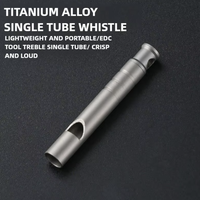 Sifflet de survie d'urgence en aluminium ultraléger avec cordon de sécurité, son fort, sifflet d'urgence pour le camping et la randonnée