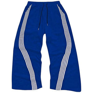 Pantalon de jogging ample et évasé pour homme, de qualité supérieure, style streetwear, multi-panneaux, mi-lourd - Product Image 5