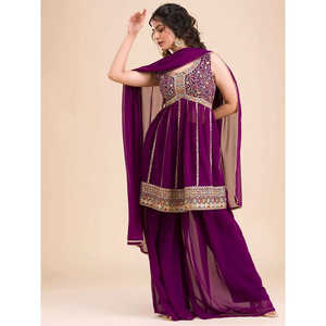 Conjunto de Traje de Fiesta para Mujer con Bordado de Hilo y Lentejuelas - Product Image 4