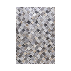 Alfombra de cuero moderna hecha a mano con patrón de caja de rayas abstractas, alfombra gruesa de onda persa para sala de oración o dormitorio - Product Image 1