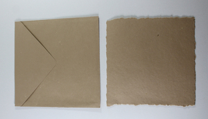 Carte à bords festonnés 250 g/m² avec enveloppe assortie, papier recyclé fait main à partir de fibres de coton, sans acide, sans bois, véritablement écologique - Product Image 5