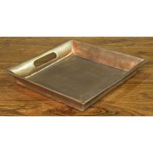 Bandeja de Servicio de Comida de Lujo, Artesanía en Metal, Decoración de Mesa para Bodas y Fiestas, Bandejas Personalizadas, Bandeja Cuadrada Decorativa Dorada Hecha a Mano - Product Image 1