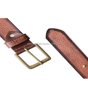 Venta al por mayor de moda ajustable cinturón de cuero texturizado genuino para hombres personalización disponible pedido a granel aceptado cinturón de Jeans para hombres - Product Image 6