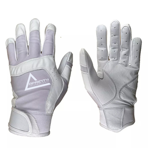 Trending Men'<b>s</b> Baseball Batting Gloves Customizable Color & Design <b>Hook</b> Loop Closure Eco-Friendly Breathable Fabric Comfortable - Product Image 1