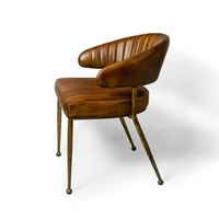 Chaise en fer et cuir de qualité supérieure, style industriel fait main, avec structure en fer robuste, au prix de gros pour l'exportation