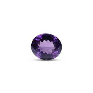 Loose Amethyst Gemstone 15.65 Carat Oval Cut for Fine Jewelry - Product Image 1