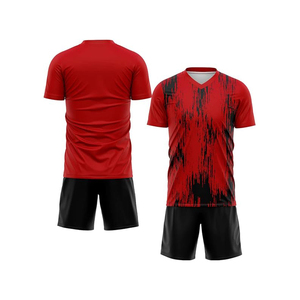 Custom Sublimated <b>Soccer</b> Jersey Shorts Set V-neck Short Sleeve 100% Polyester Moisture Wicking Elastic Waist Adult Team Uniform - Product Image 6