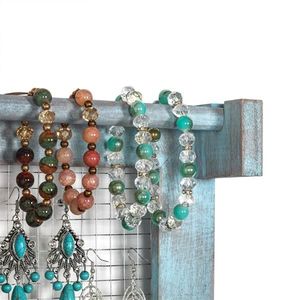 Supporto da Parete Staccabile per Gioielli con 16 Ganci, Organizzatore per Orecchini, Collane e Reggiseni - Product Image 4