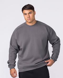 Fashion Soft Fleece 400 Gsm Cotton Colors Sweatshirt Men Heavyweight Oversized <b>Crewneck</b> - Product Image 1