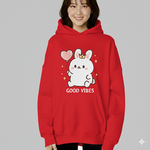 Sweat-shirt à capuche basique pour femme, coupe classique, doublure en polaire - Product Image 1