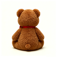 Ours en peluche marron personnalisable, ours en peluche classique, ours en peluche marron doux avec nœud rouge