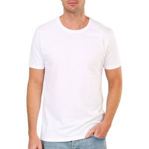 T-shirt en coton 100% à col rond et manches courtes, taille plus, avec impression de logo personnalisée en couleur blanche pour hommes - Product Image 5