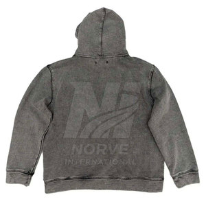 Sweat-shirts pour hommes tendance, effet délavé, en coton mélangé, pour un confort quotidien décontracté, style streetwear moderne. - Product Image 2