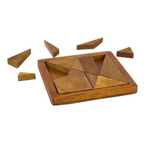 Jeu de puzzle Tangram rectangulaire en bois écologique de haute qualité, jeu d'agréments pour stimuler l'esprit |   Fabricant de jouets éducatifs faits à la main pour anniversaires - Product Image 2
