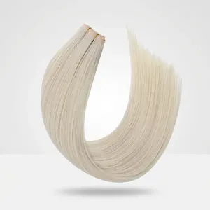 Peluca de Cabello Humano Remy Indio Rubio Platino con Parte en U, Larga, 100% Densidad, Base de Seda, Doble Trama, Longitud Personalizable - Product Image 1
