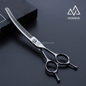 #1 üst satıcı kavisli Pet saç tıknaz makas 18 diş Pet bakım makası tinners köpek bakım makas - Product Image 2