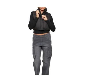 Chaleco Acolchado Ligero con Cuello Alto y Cremallera para Mujer, Talla Grande, con Logotipo Personalizado Impreso y Bordado - Product Image 3