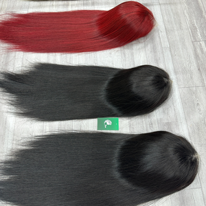 Peluca recta natural superventas al por mayor de 28 pulgadas, pelo virgen completo, peluca con parte en U de color degradado con encaje transparente suizo HD - Product Image 3