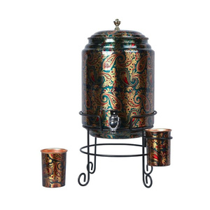 Refroidisseur d'eau en cuivre personnalisé OEM avec couvercle et robinet pour l'hôtellerie et l'usage commercial - Product Image 1