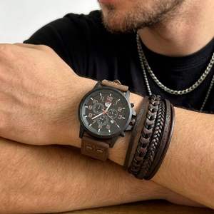 Montre à quartz tendance pour homme, ensemble de montres pour homme, style business décontracté, montres pour hommes - Product Image 4