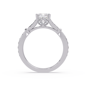 Anillo de Compromiso de Oro de 9K con Diamante Cultivado en Laboratorio con Corte Esmeralda, Joyería Fina de Lujo Personalizada, Anillo Duradero de Fabricante de Joyería de Lujo - Product Image 4