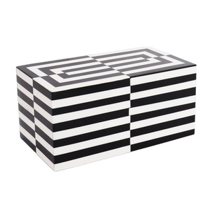 Boîte à bijoux faite à la main en os et incrustation de résine Boîte à mop décorative personnalisée pour le stockage de luxe, les souvenirs et la décoration intérieure - Product Image 6