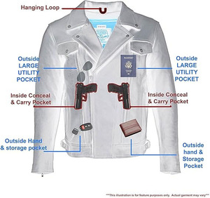 SAMROZ SPORTS Unisex Customized Color Buffalo Leather Cruiser Motorcycle Jacket Full Sleeve Ventilation Windproof Winter All - Product Image 4