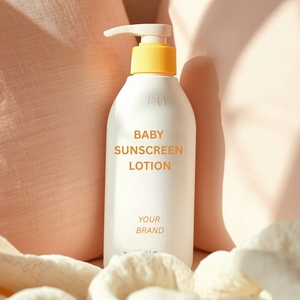 <b>Baby</b> Sunscreen Lotion with Vitamin C Eco-Friendly Moisturizing Private Label Tube for Sensitive Skin Care Custom Brand Packaging - Product Image 2