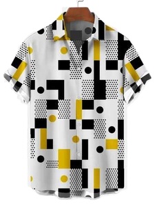 Chemises Homme Haut de Gamme 2026 à Imprimé Floral Manches Courtes – T-shirt Boutonné Confortable pour Fêtes Estivales et Plage - Product Image 2