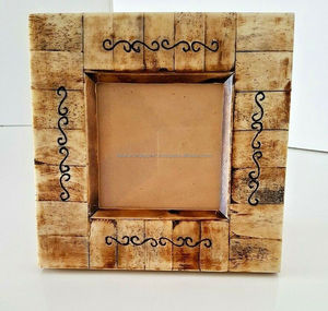 Modern Arabic Pattern Handmade Durable Eco-Friendly Solid Wood Engraved Photo <b>Frame</b> | Vintage Geometric <b>Design</b> <b>Wall</b> Mount <b>Frame</b> - Product Image 4