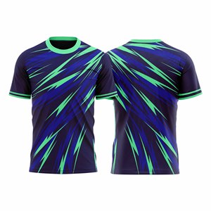 Camiseta Estilo Jersey de Fútbol, Servicio OEM y ODM Disponible |   Impresión de Logotipos Personalizados |   Tela con Control de Humedad - Product Image 5