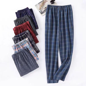 Best Selling Customized Logo High Waist Casual Cotton Wide Leg Flannel <b>Trousers</b> Men Lightweight Breathable Quick Dry High - Product Image 4