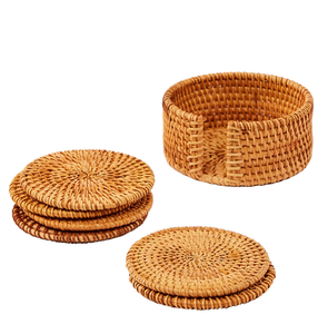 Artisanat : Excellent sous-verre en rotin, tapis et dessous-de-verre en osier pour tasses à thé, style tapis, diamètre 300 mm - Product Image 1