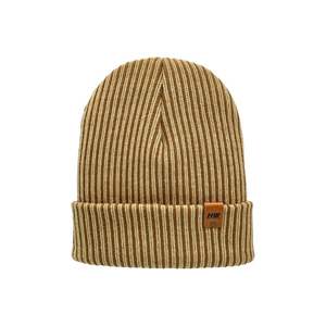 Accessoires de sport d'hiver traditionnels à larges côtes et revers marron/beige - Product Image 1